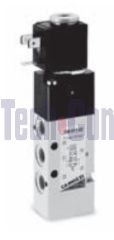 Distribuitor pneum. cda. electropneumatica s.3 - 5/2 monostabil; G1/8"; act.man: buton fara retinere